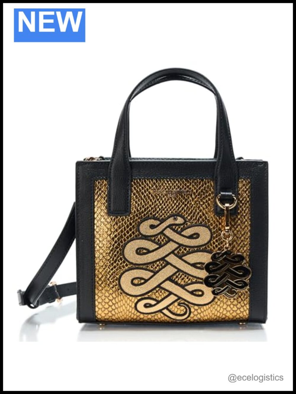 Karl Lagerfeld Nouveau Small Printed Tote Bag Leather Handbag Satchel